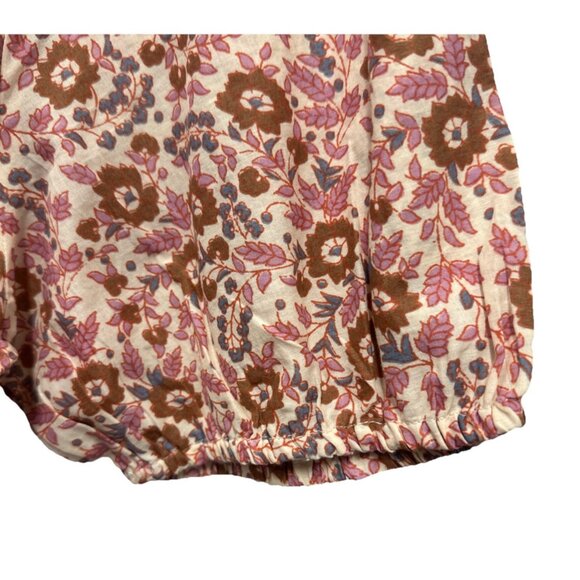 Faherty Women’s Orinda Floral Earth Peasant Sleeve Bohemian Maxi Sundress Medium - Picture 12 of 15